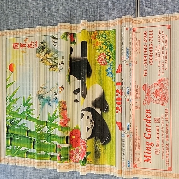 2021 Panda Calendar From Ming Garden New Orleans 2021. Reusable In 2027 Or 2038 - Picture 11 of 14